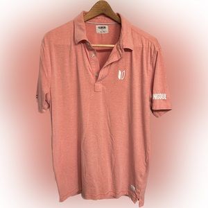 Men’s Linksoul cotton blend golf polo. Pink/coral color.